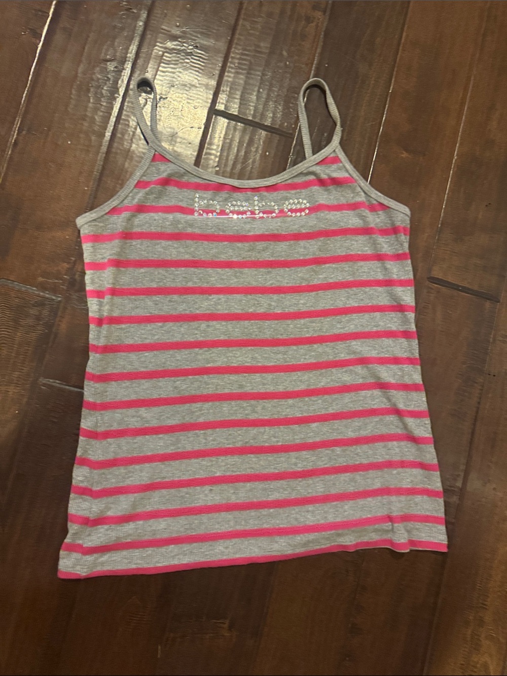 Bebe Pink & Gray Tank Top - Size L
